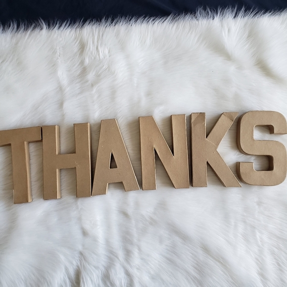 Cardboard Lettering Thank You for Crafts - Picture 2 of 10